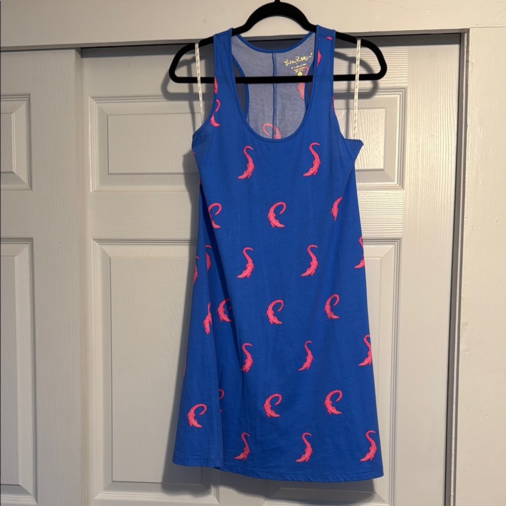 Lilly Pulitzer Blue and Pink Sleeveless Sundress